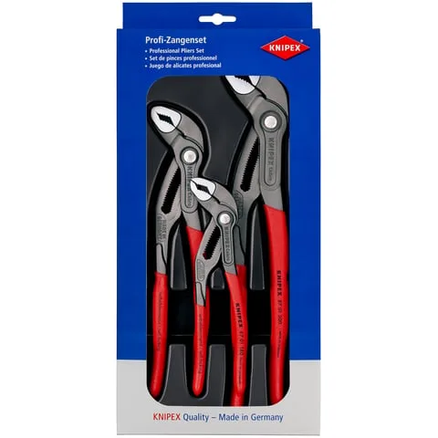 KNIPEX Cobra-Paket 00 20 09 V02 Water Pump Pliers Set (87 01 180 / 87 01 250 / 87 01 300)