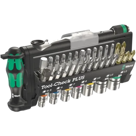 Wera Tool-Check Plus Bit Ratchet Set with Sockets, Metric (05056490001)